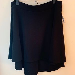 short to long black skirt